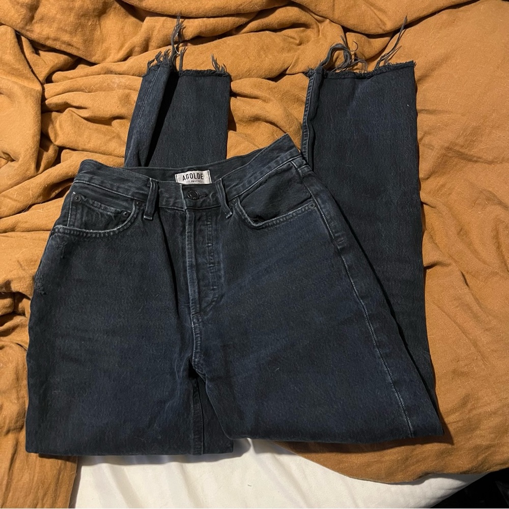 AGOLDE Riley Jeans, Dark dark blue, sz 23 color is Parish I believe